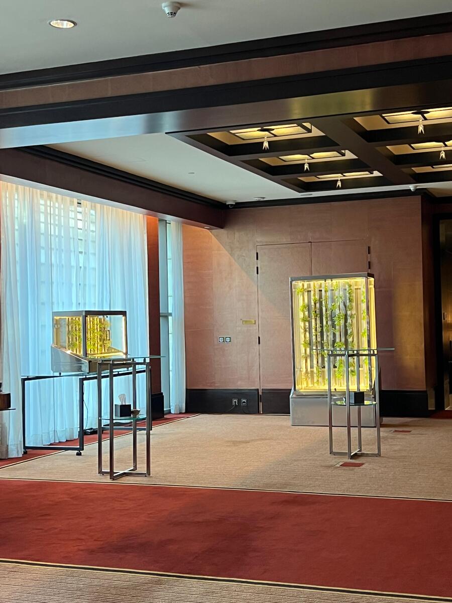 Geneina micro-farm installed at a hospitality venue